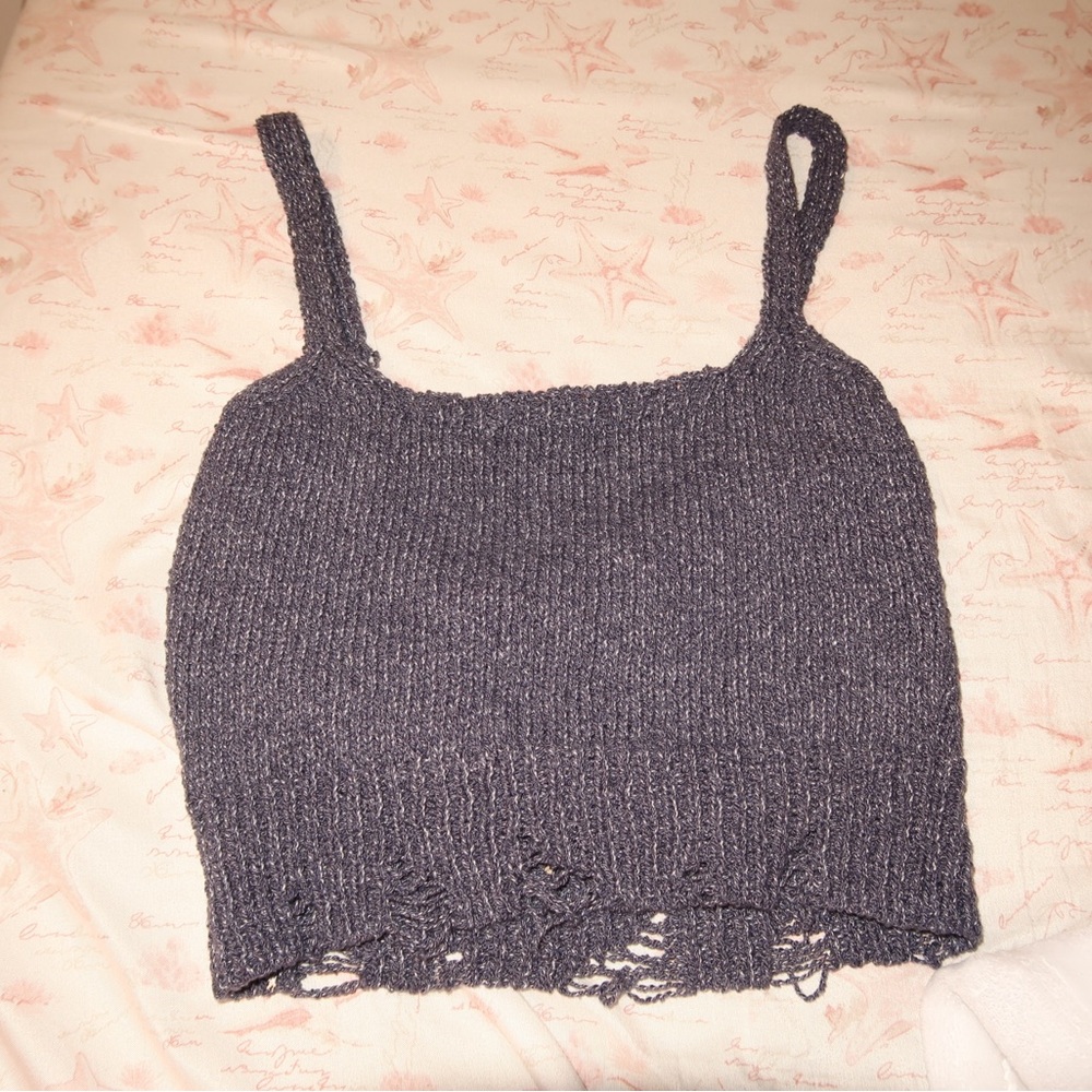 Zara Charcoal Knit Tank Top